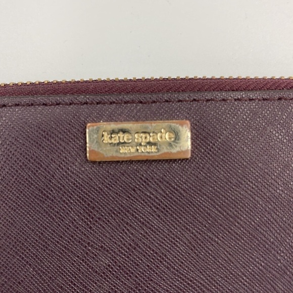 Kate Spade Leather Wristlet Burgundy - Picture 2 of 10